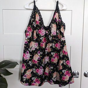 Torrid Satin Babydoll With Lace Trim